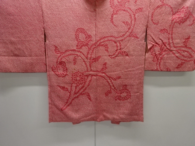 アンティーク　本総絞り花唐草模様絵羽織